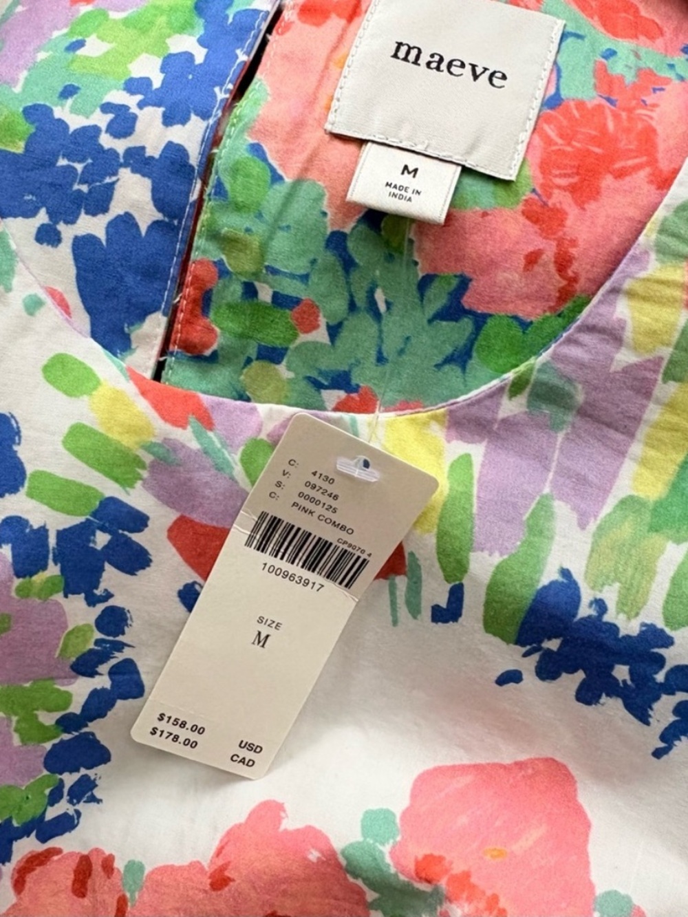 NWT Anthropologie Maeve Sleeveless Double Bubble-Hem Cotton poplin Mini Dress, M - Picture 5 of 13